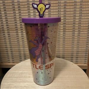 Disney parks Figment “one little spark” Tumbler cup with straw.